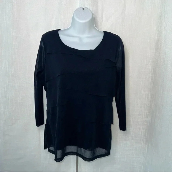 Alfani Layered Sheer Blouse - Picture 1 of 5